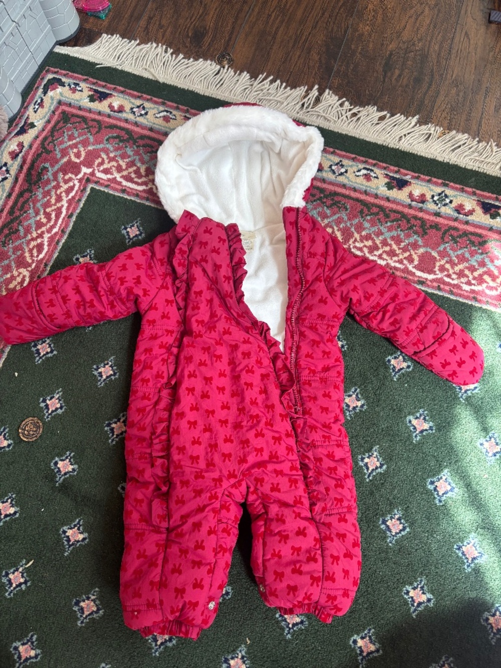 Red Bow Snow Suit
